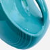 VINTAGE FIESTA Homer Laughlin Green TURQUOISE FIESTAWARE Large DISC JUG PITCHER