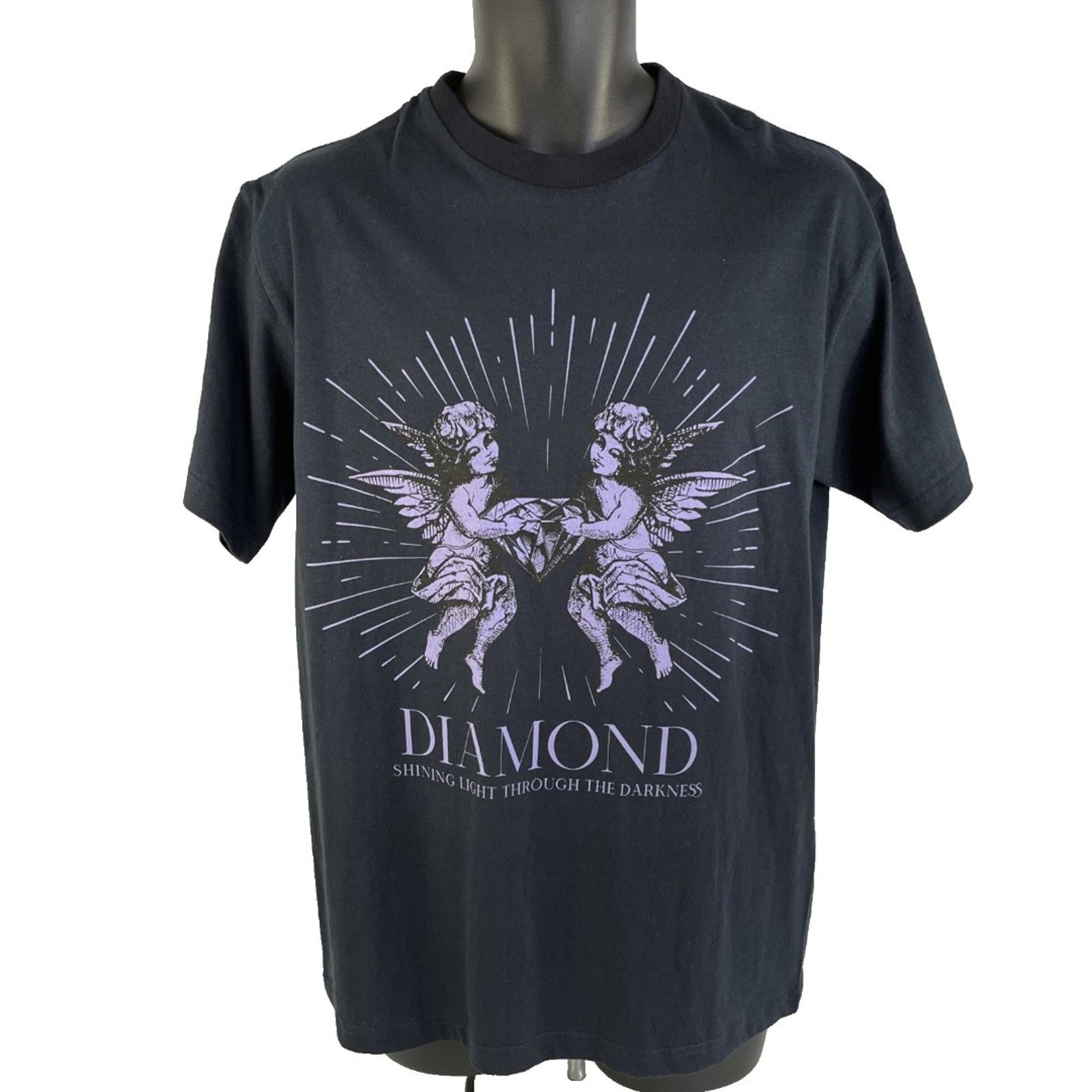 New Mens Diamond Supply Co. Angel Shining Light Graphic T-Shirt Sz S NWOT Blue