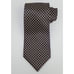 BRIONI Mens Silk Tie Black Orange Gray Geometric Handmade Italy EUC
