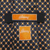 BRIONI Mens Silk Tie Black Orange Gray Geometric Handmade Italy EUC