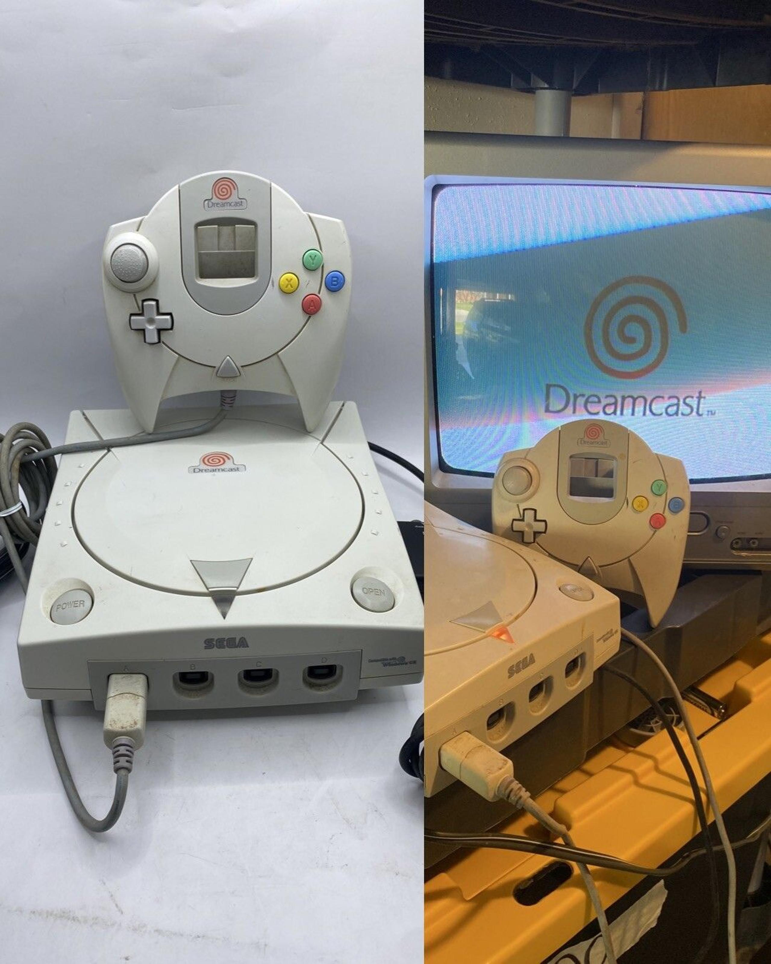 Vintage Sega Dreamcast Console W Controller + Cables Retro Tested Authentic
