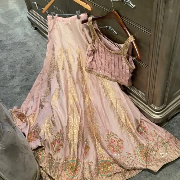 Lehnga/Powder pink/Size S Designer Nadia