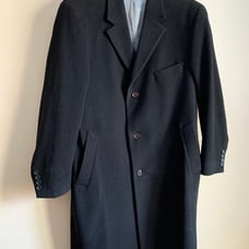 Lauren Ralph Lauren Black Trench Coat Wool Cashmere Blend Men’s 42R