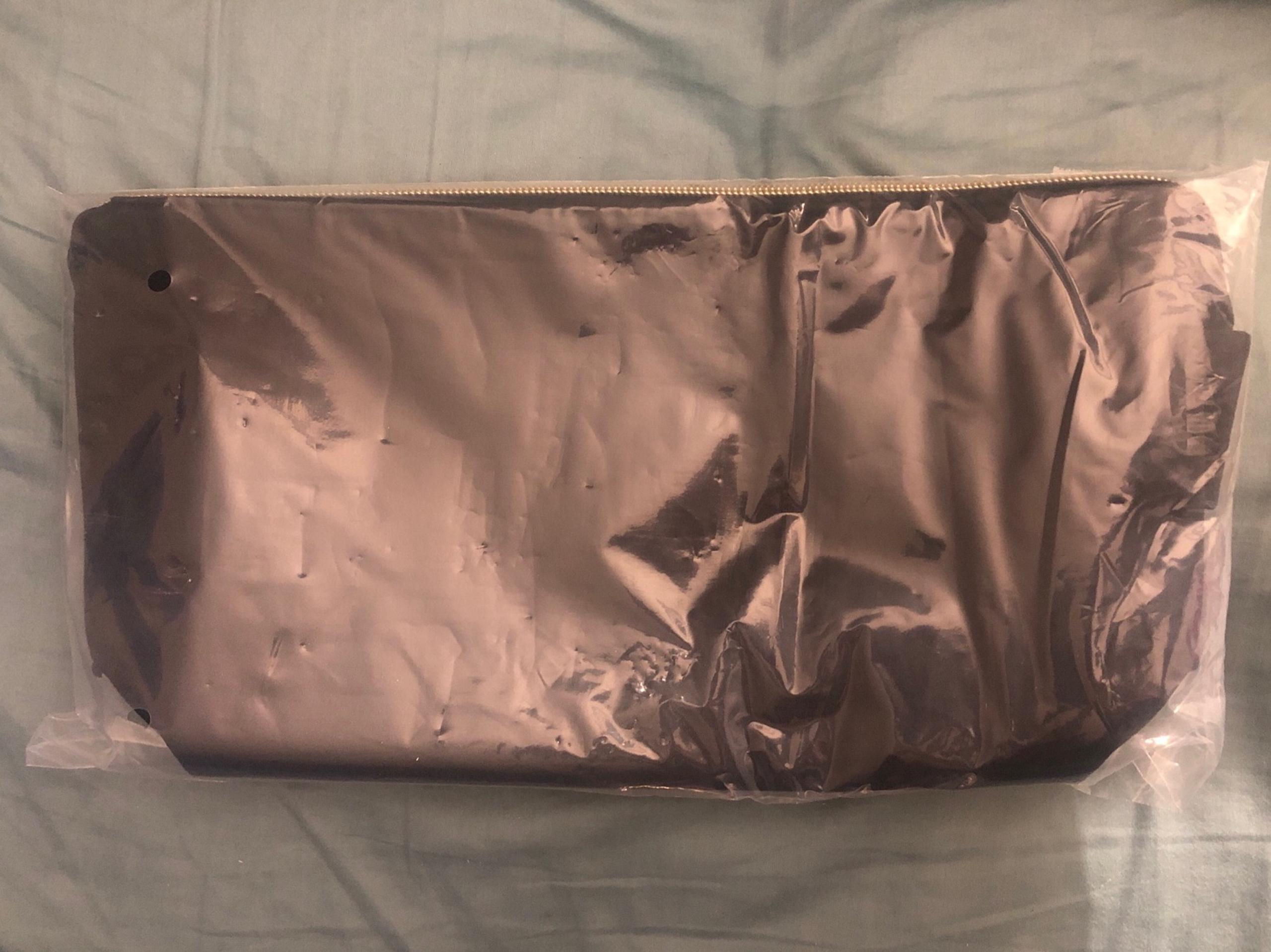 Tarte Small / Medium Makeup (Cosmetic) Bag - Black with Gold Zipper