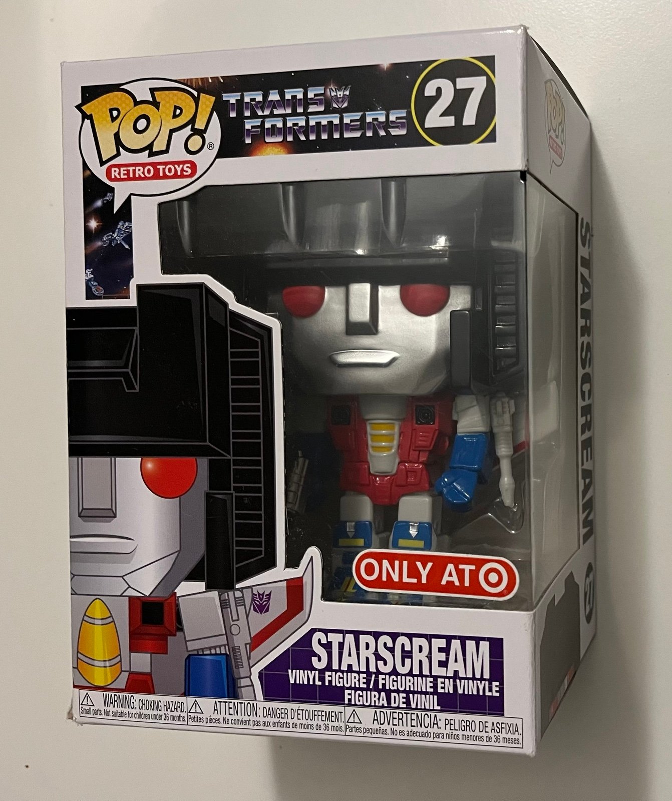 FUNKO POP! Retro Toys Transformers STARSCREAM # 27 Vinyl Figure Target Exclusive