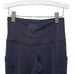 Lululemon Womens Flat Front Zip Workout Cropped Leggings Croc Print Black Size 2
