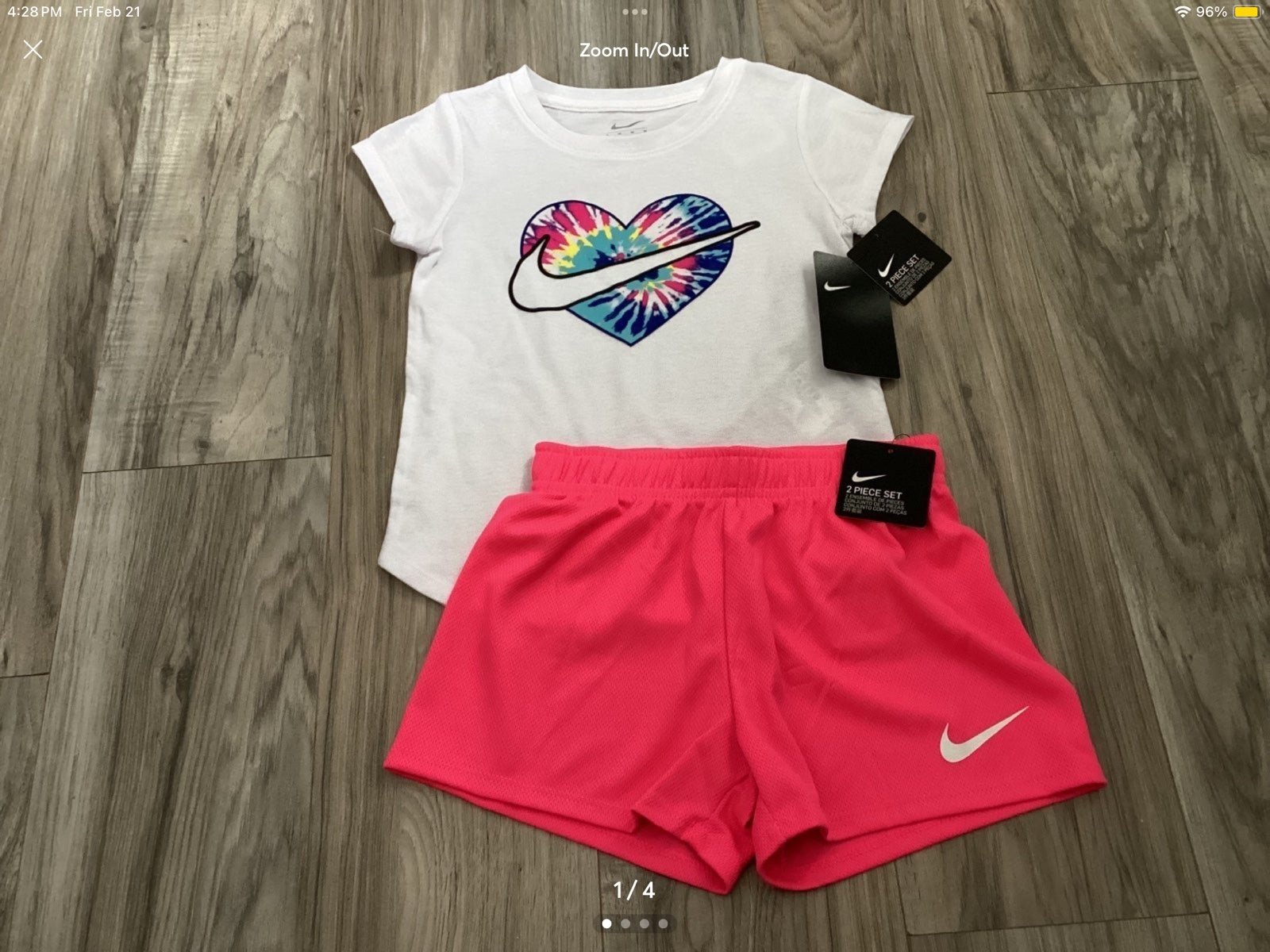 Nike tee & shorts set girls size 6(NWT) ~PRICE IS FIRM, NO OFFERS~