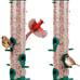 Kingsyard 2 Pack Tube Bird Feeders for Outdoors Hanging, Premium Hard Plastic Bi