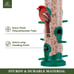 Kingsyard 2 Pack Tube Bird Feeders for Outdoors Hanging, Premium Hard Plastic Bi