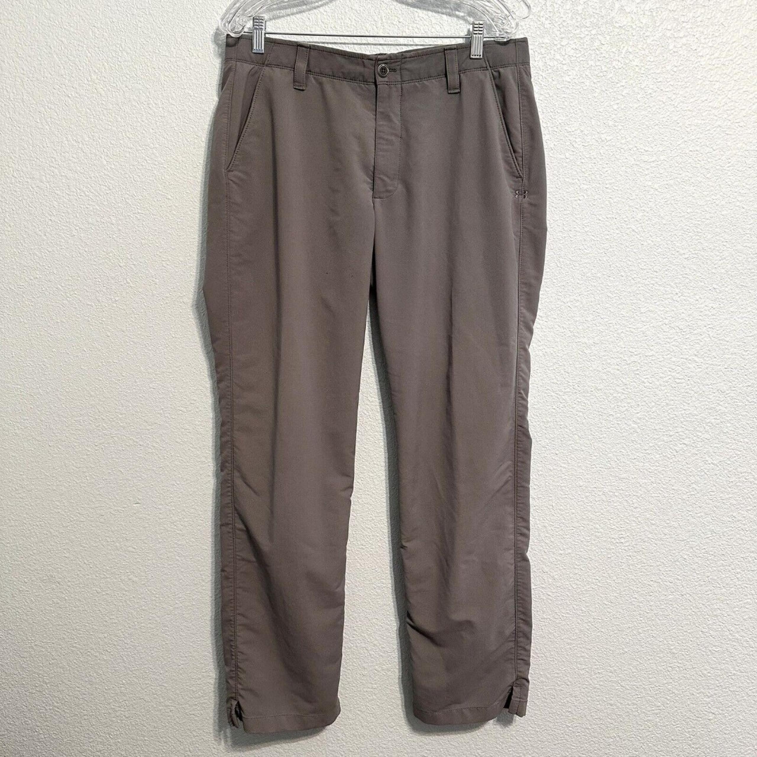 Under Armour Pants Mens 36x32 Gray Lightweight Golf Stretch Chino Casual Adult