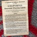Antique California Souvenir Playing Card