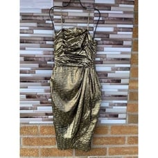 Jackie Bernard for EKLEKTIC Gold Lame Dress size 6