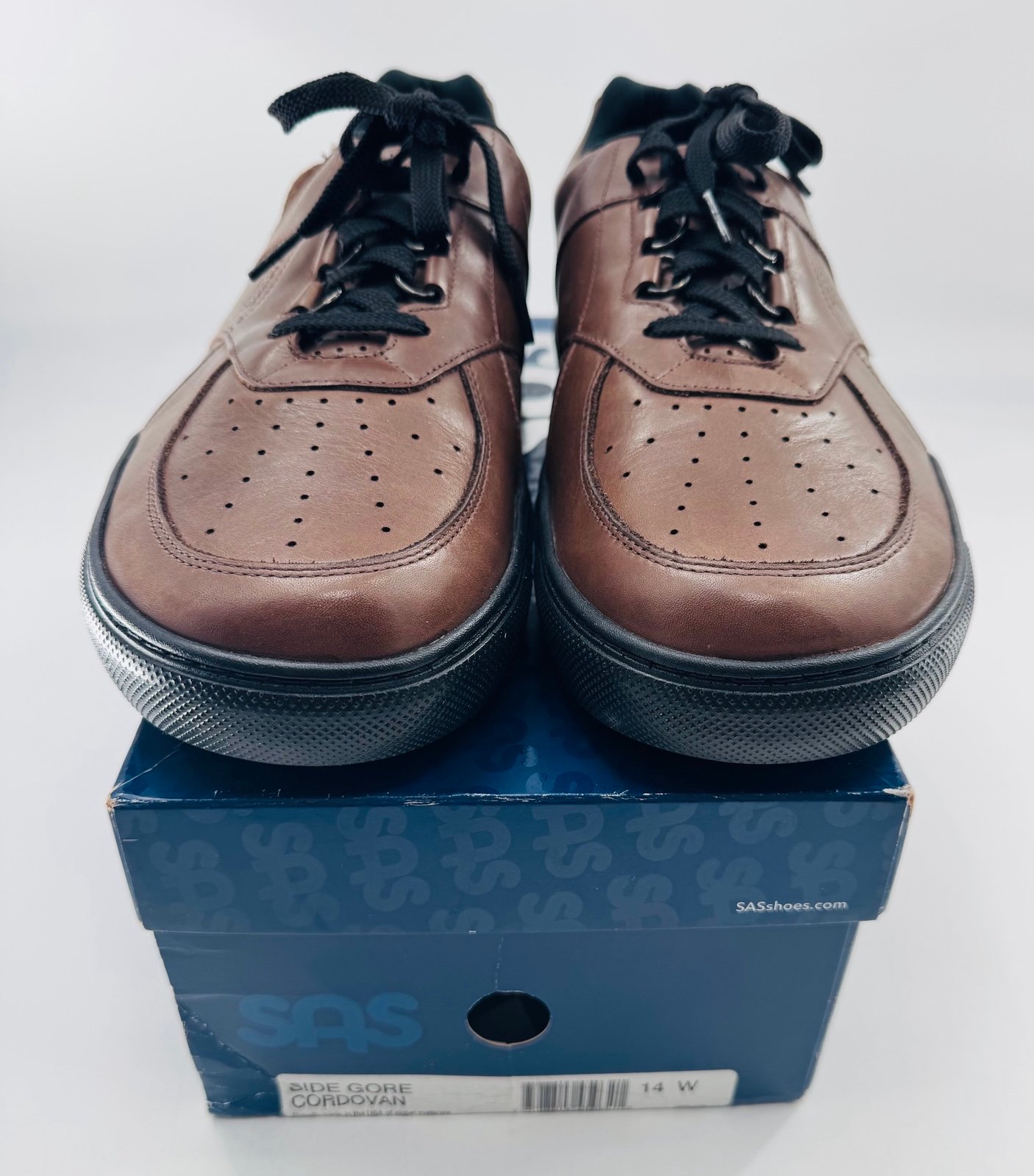 SAS Shoes High Street Men's Lace Up Sneakers NEW Size 14 Wide Brown Tennis Shoes