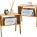 NEW Set of 2 Bamboo Stackable End Tables
