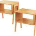 NEW Set of 2 Bamboo Stackable End Tables