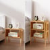 NEW Set of 2 Bamboo Stackable End Tables
