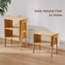 NEW Set of 2 Bamboo Stackable End Tables