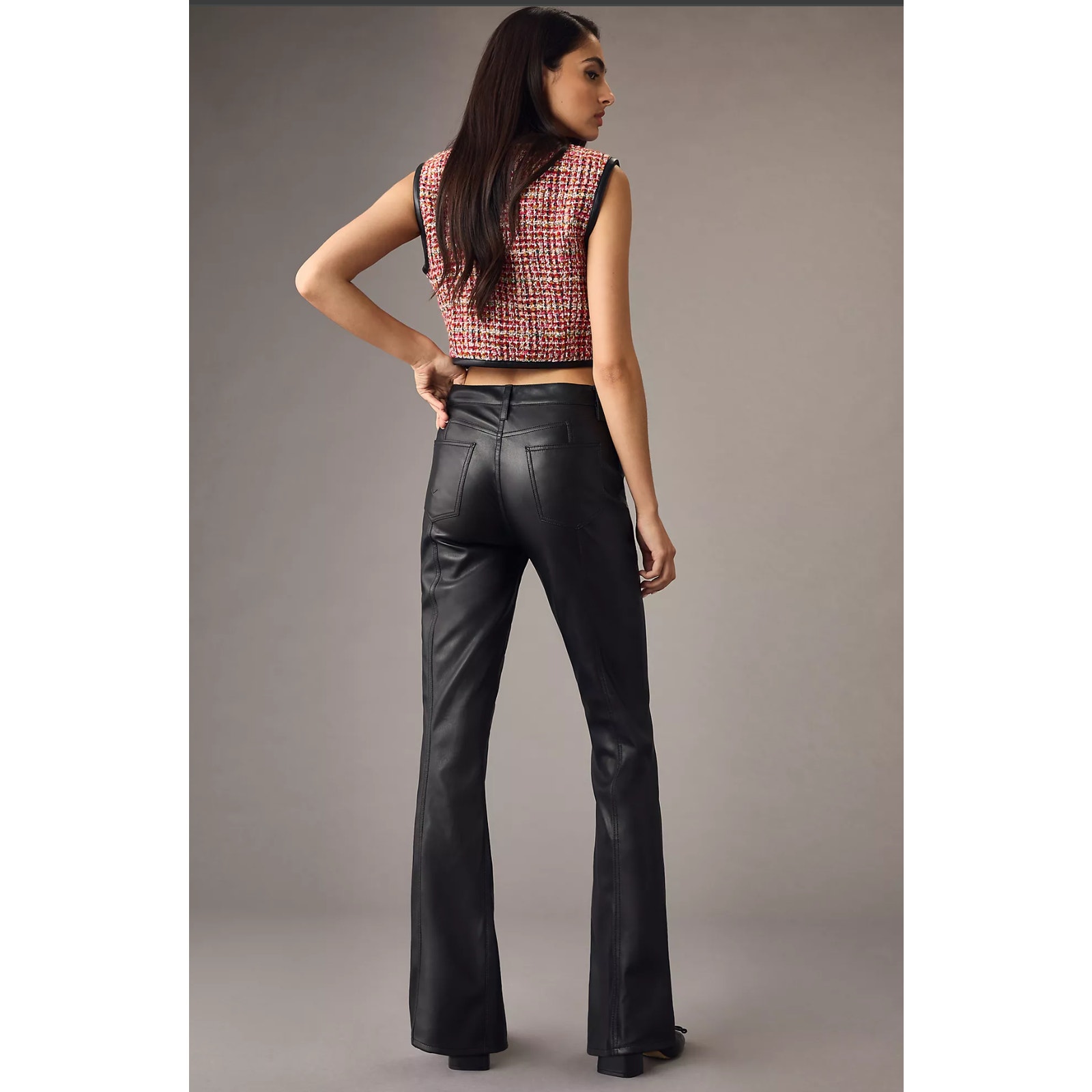 NWT Hudson Faux Leather Black High-Rise Bootcut Pants - 29P