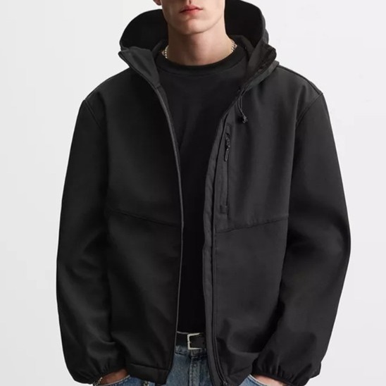 ZARA Mens Hooded Technical Jacket Size M