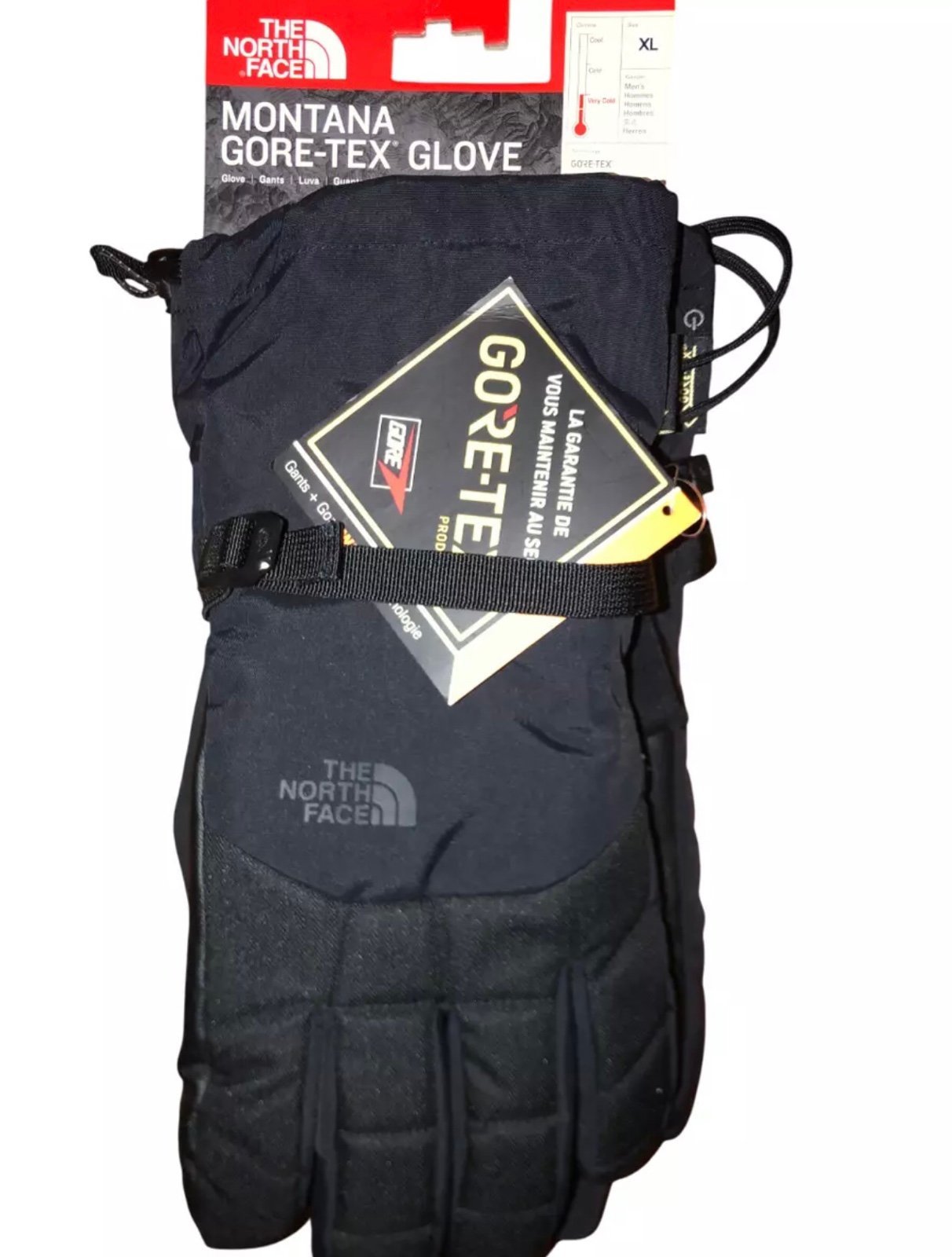 NEW The North Face Montana GTX Gore-Tex MENS Gloves Ski Snow Board Black XL