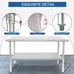HARDURA Stainless Steel Table 24X60 Inches with Undershelf and Galvanized Legs