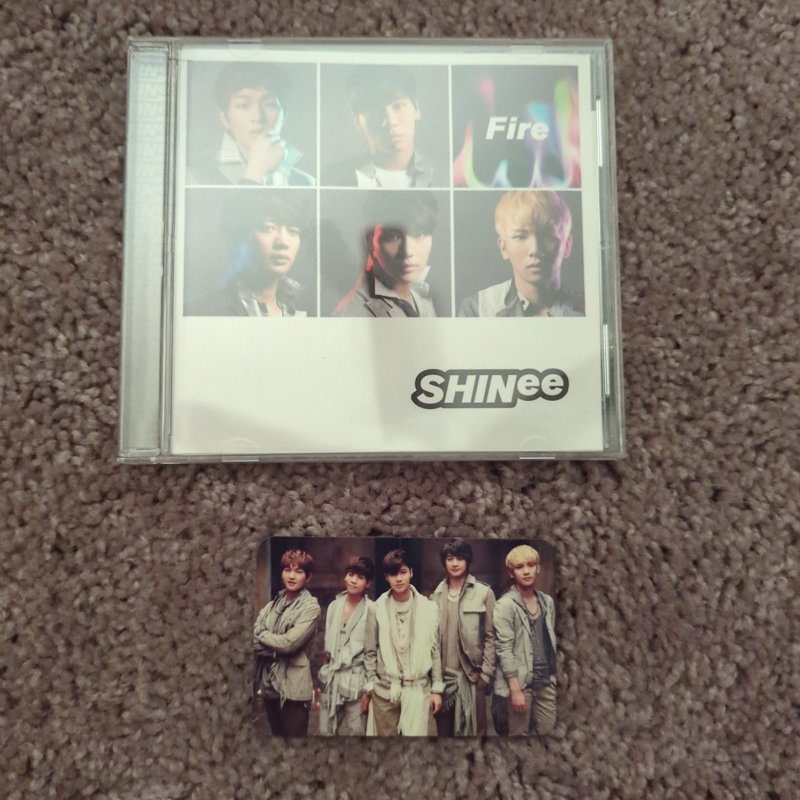 SHINee Fire Japanese album (CD only ver) + group OT5 photocard