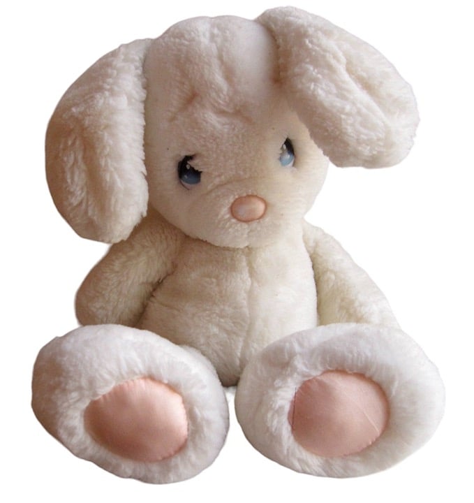 Vintage 1985 Applause Precious Moments Plush White Bunny Rabbit Snowball EASTER