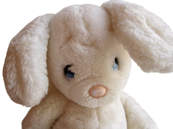 Vintage 1985 Applause Precious Moments Plush White Bunny Rabbit Snowball EASTER