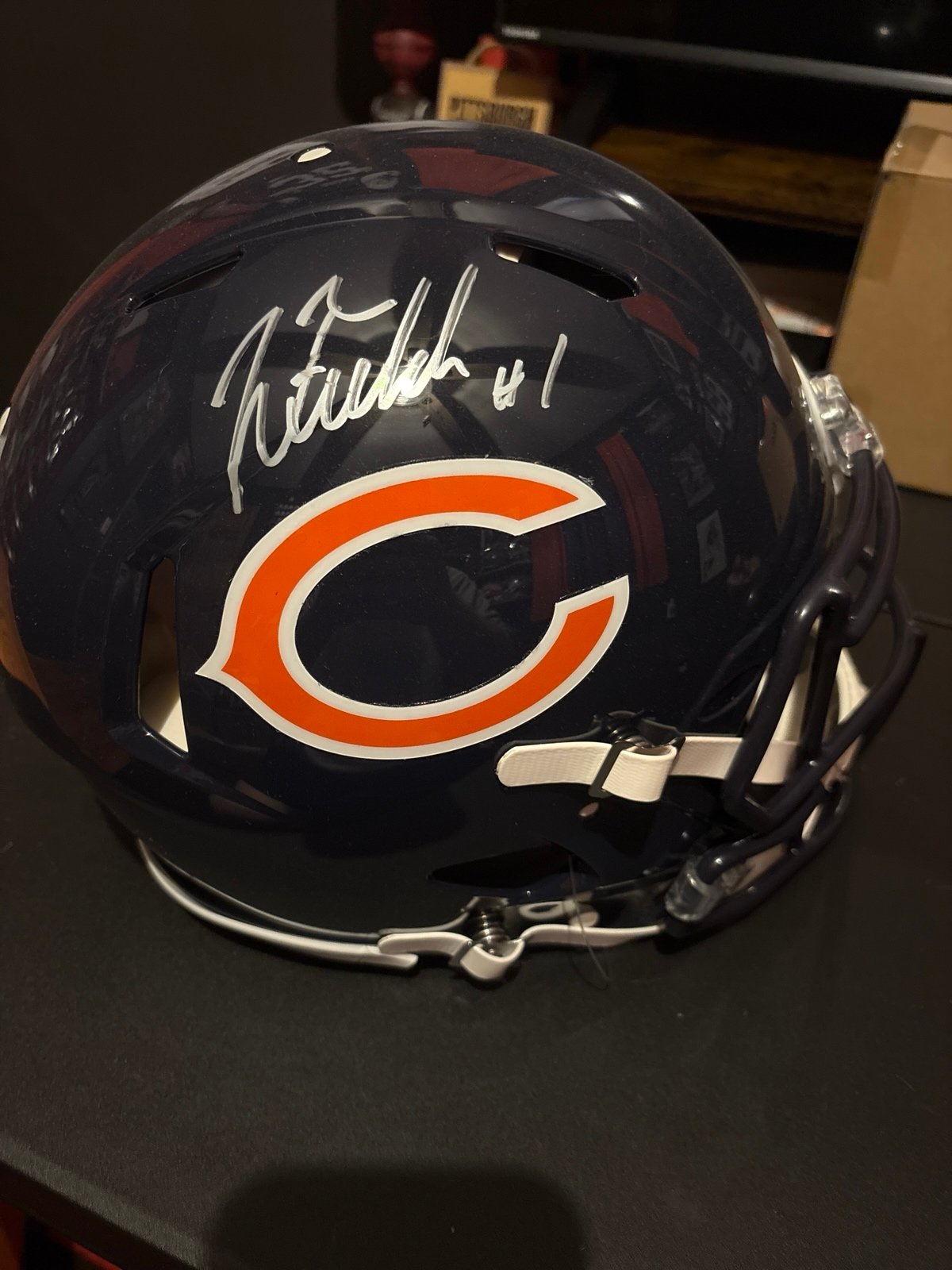 Justin Fields auto FS Authentic helmet with COA