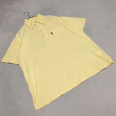 【New Yorker】 (L) Polo Shirt Button-Down Plaid Yellow Cotton