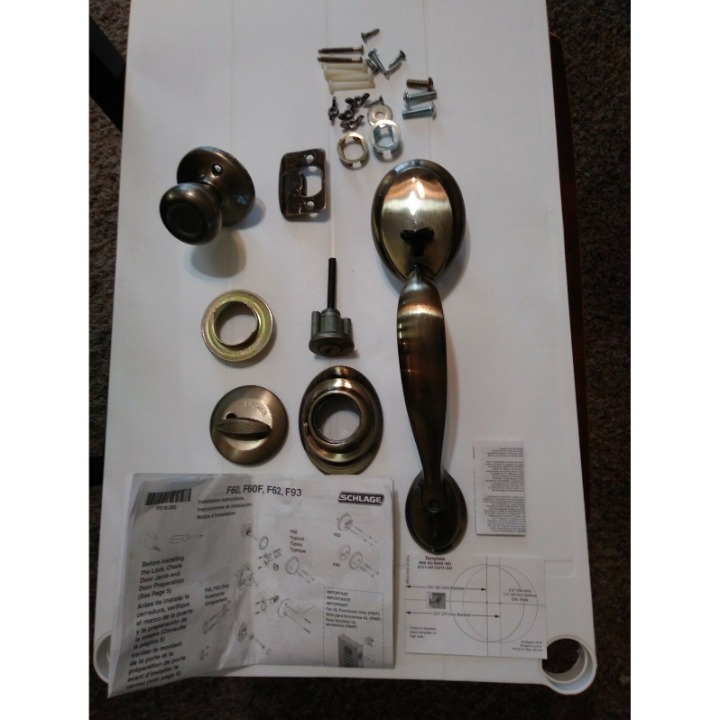Schlage Front Entry Handle Set F60, F60F, F62, F93 As Is