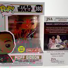 Giancarlo Esposito Signed Star Wars Mandalorian Moff Gideon Funko POP B JSA COA