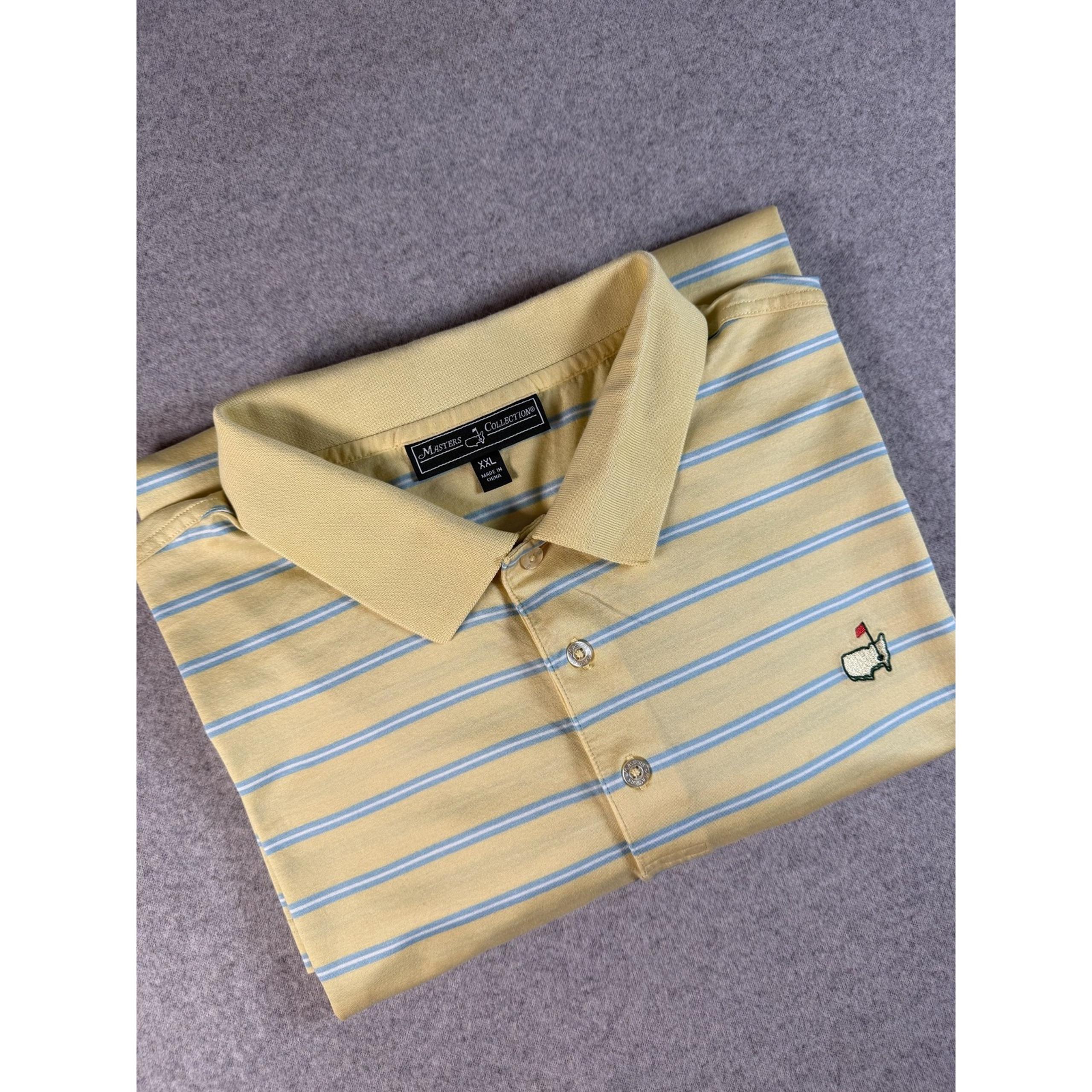 Masters Collection Shirt Mens 2XL Stripe Golf Augusta National Pima Cotton Polo