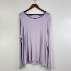 LAKE Stretch Modal Long Sleeve Sleep Shirt Lilac Size XXL
