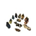 1998 Dedza Black African Africa nativity figures 12 pieces high fired ceramic Ch