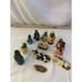 1998 Dedza Black African Africa nativity figures 12 pieces high fired ceramic Ch