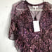 NWT IRO Gilio dress boho casual pink ruffled v neck mini summer women's sz small