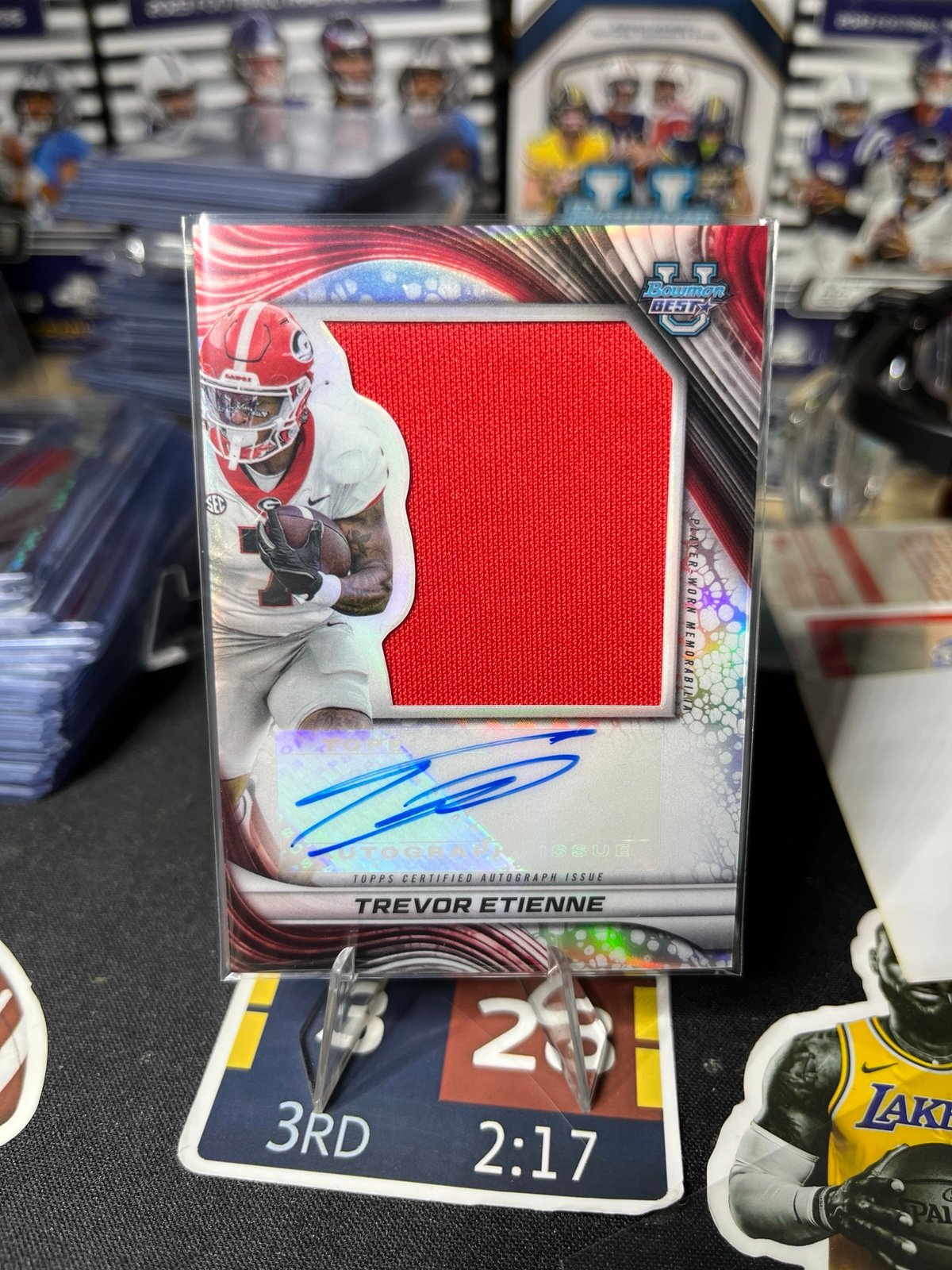 Trevor Etienne Bowman U Best, Auto and Patch!!! And game use Jersey