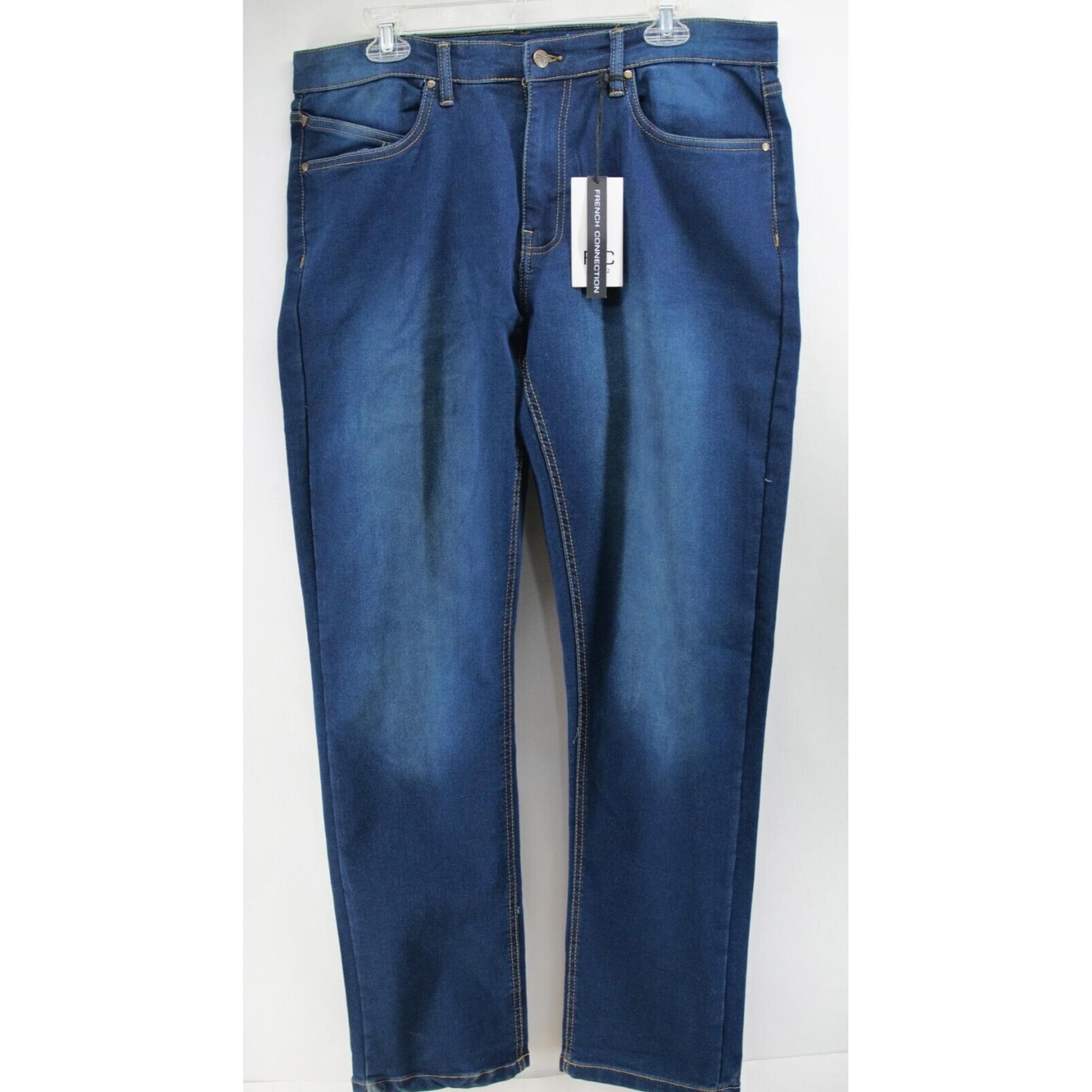FRENCH CONNECTION Men's Straight Fit Denim Jeans Stone wash 32x32 - NWT