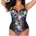 NWOT Swimsuits For All Tropical One Piece Swimsuit