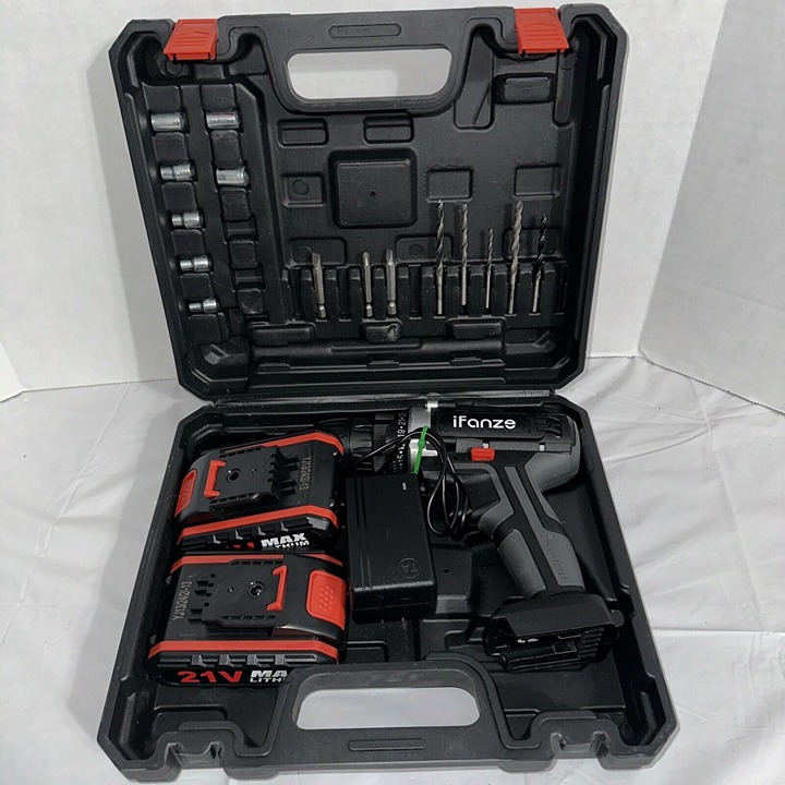 iFanze 21v Cordless Drill 3/8 in.Drill w/ 1500mAh(missing a few bits) READ BELOW