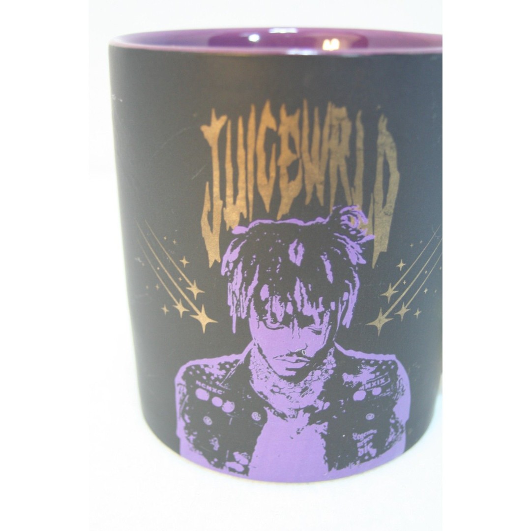 Juice Wrld Legends Never Die Purple Black Gold Handle Tea Cup Coffee Mug Spencer