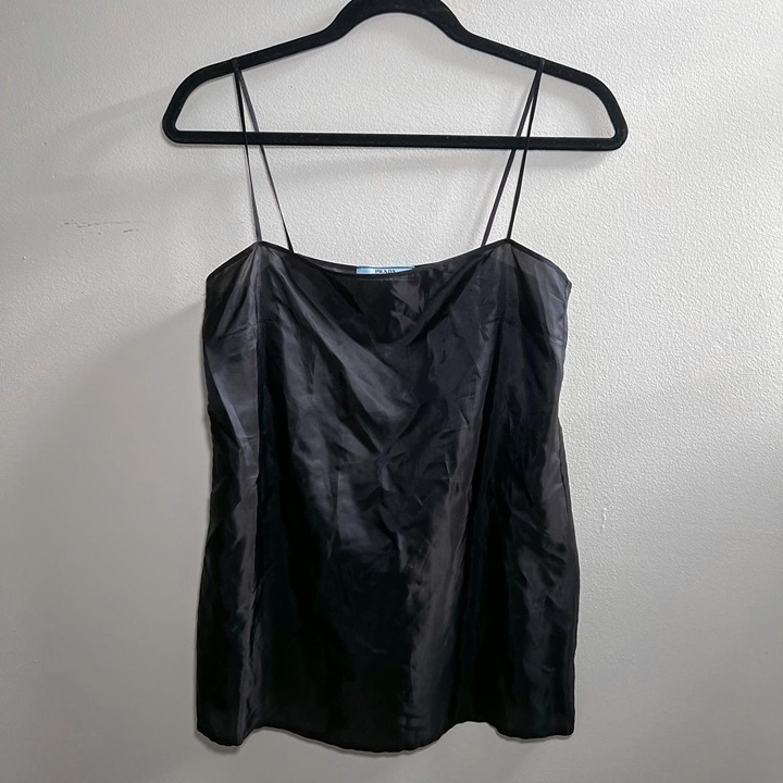 Vintage prada black silk cami top