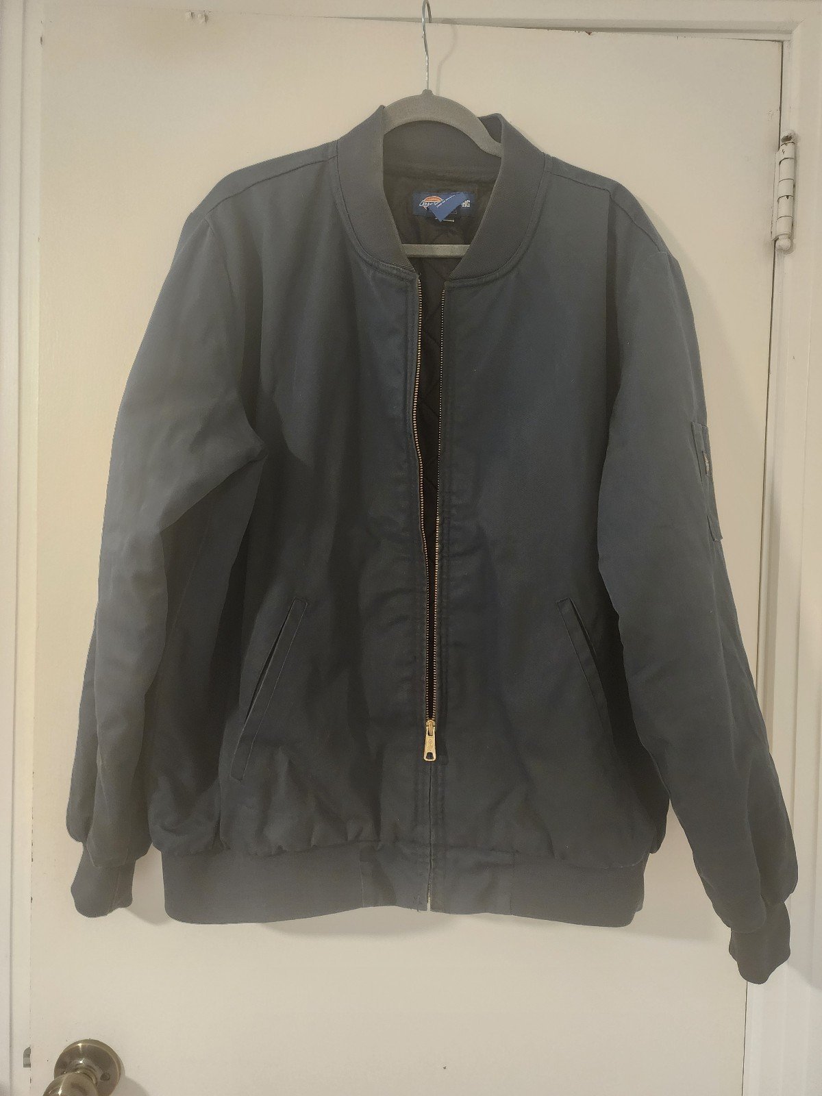 Dickies Men's Insulated Navy BlueZip Long Sleeve Work Coat Jacket Coat XL F26