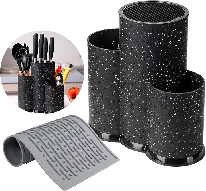 Kitchen Organization Set includes Utensil holder Medium Black