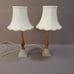 VANITY/BOUDOIR LAMPS 1920s - A complete pair of lamps, new wires and shades