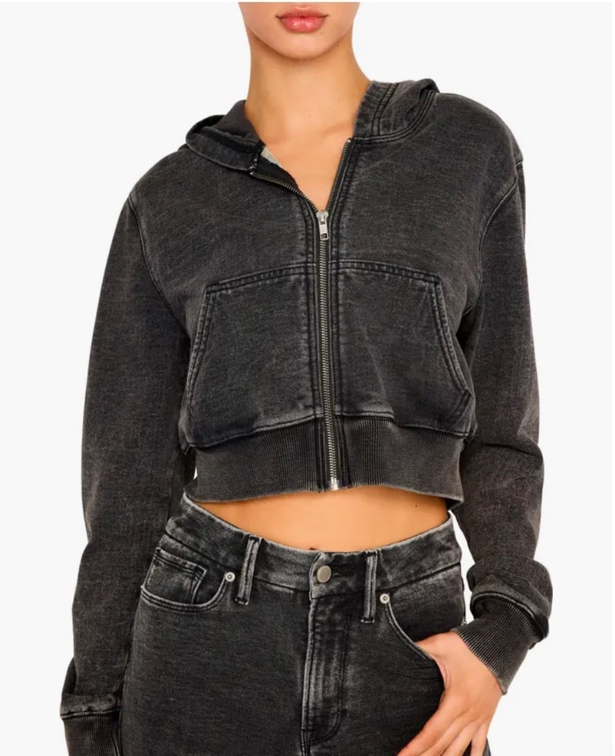 Jeanius Shrunken French Terry Zip Hoodie
Good American size M