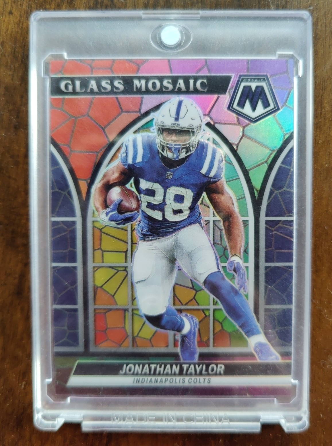 Mosaic NFL Jonathan Taylor Glass Mosaic card
