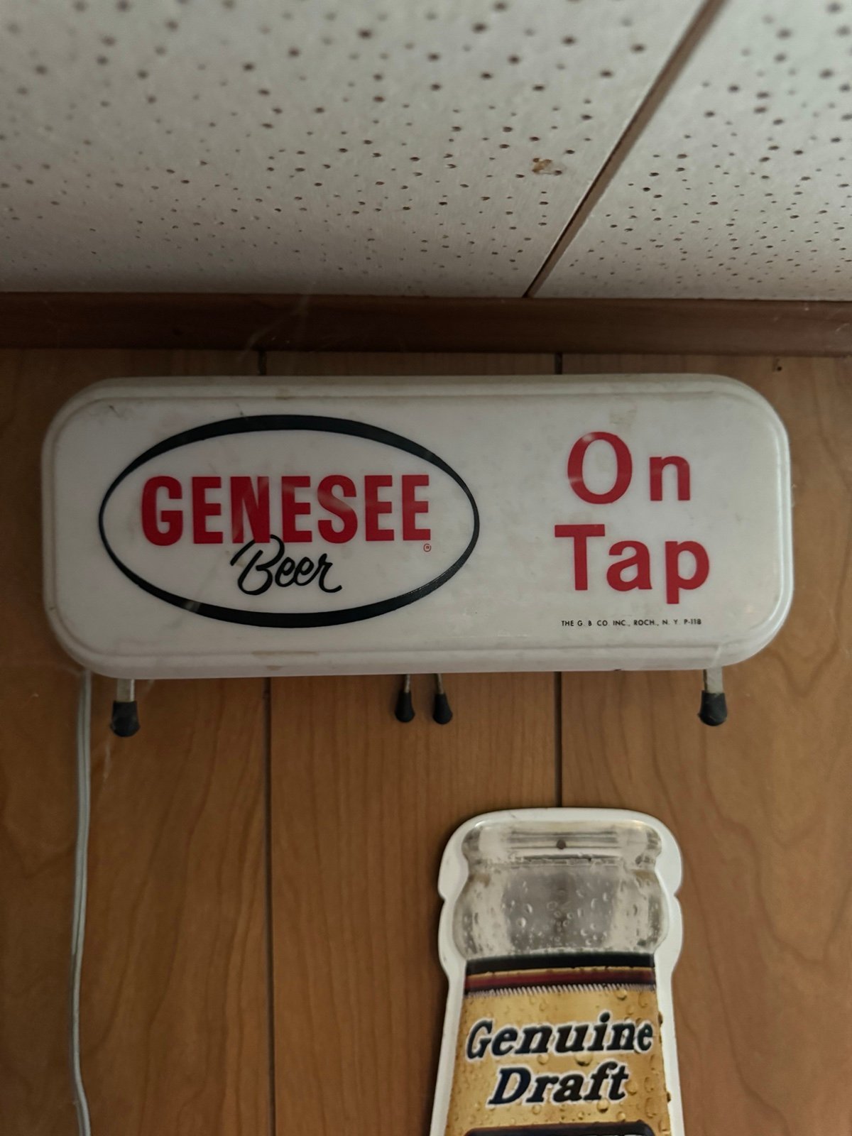 VINTAGE GENESEE BEER LIGHT UP LIT CASH REGISTER SIGN GENESEE BRG CO ROCHESTER NY