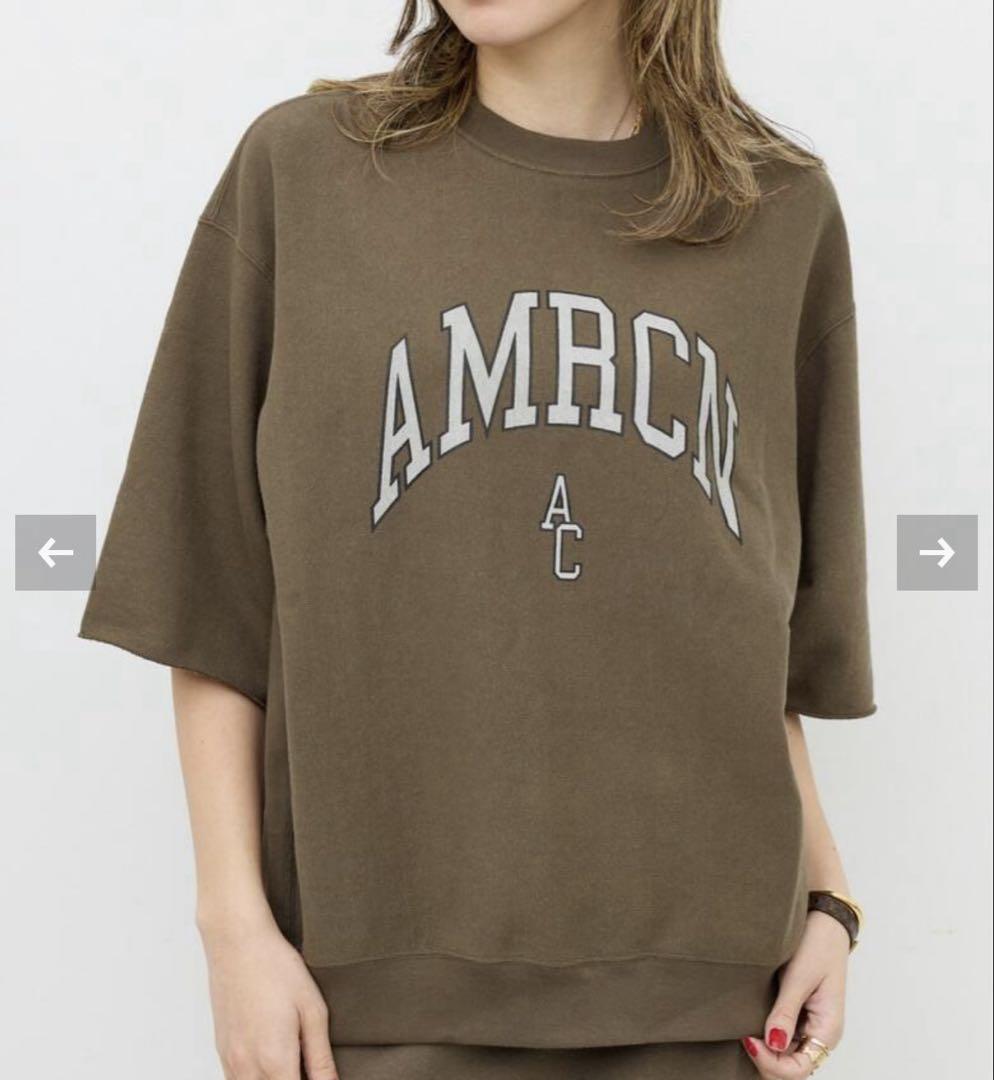 2025新入荷 AMERICANA / SWEAT SLEEVE HALF トップス
